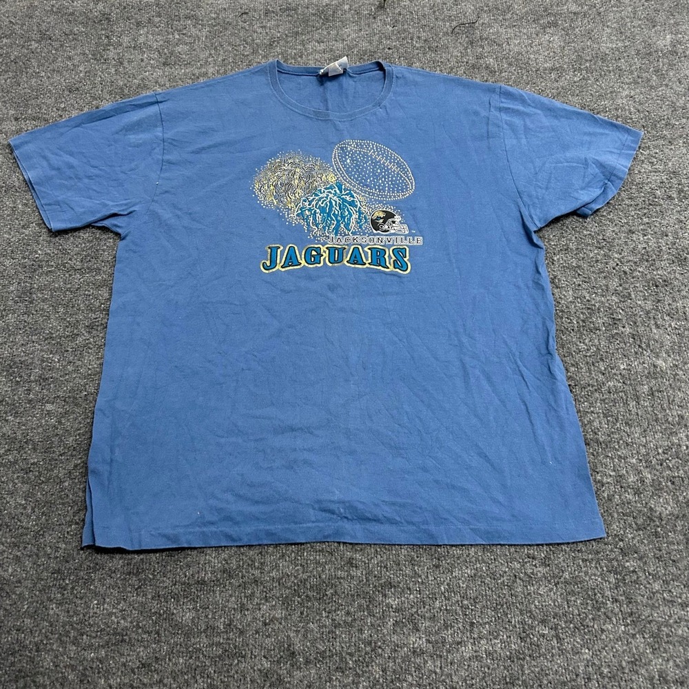 G-III 4Her T-Shirt Womens Size XL Blue Jacksonville Jaguars NFL Cotton Graphic
